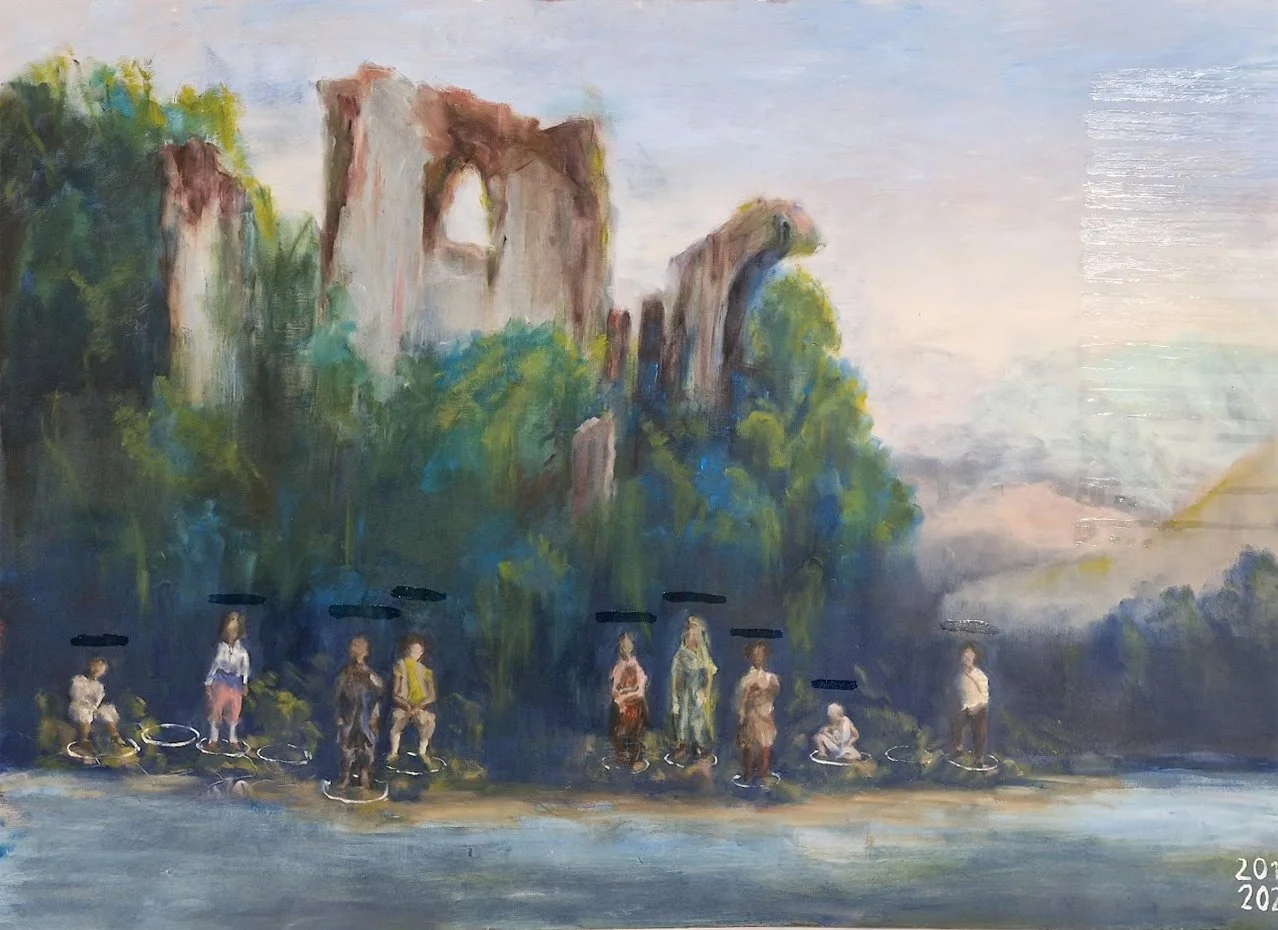 Friedrich’s Lobby, 2023, oil on mountboard, 75 x 60cm