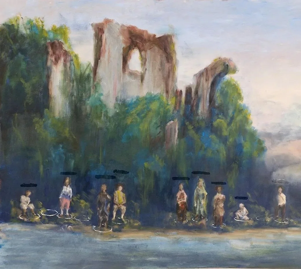 Friedrich’s Lobby, 2023, oil on mountboard, 75 x 60cm