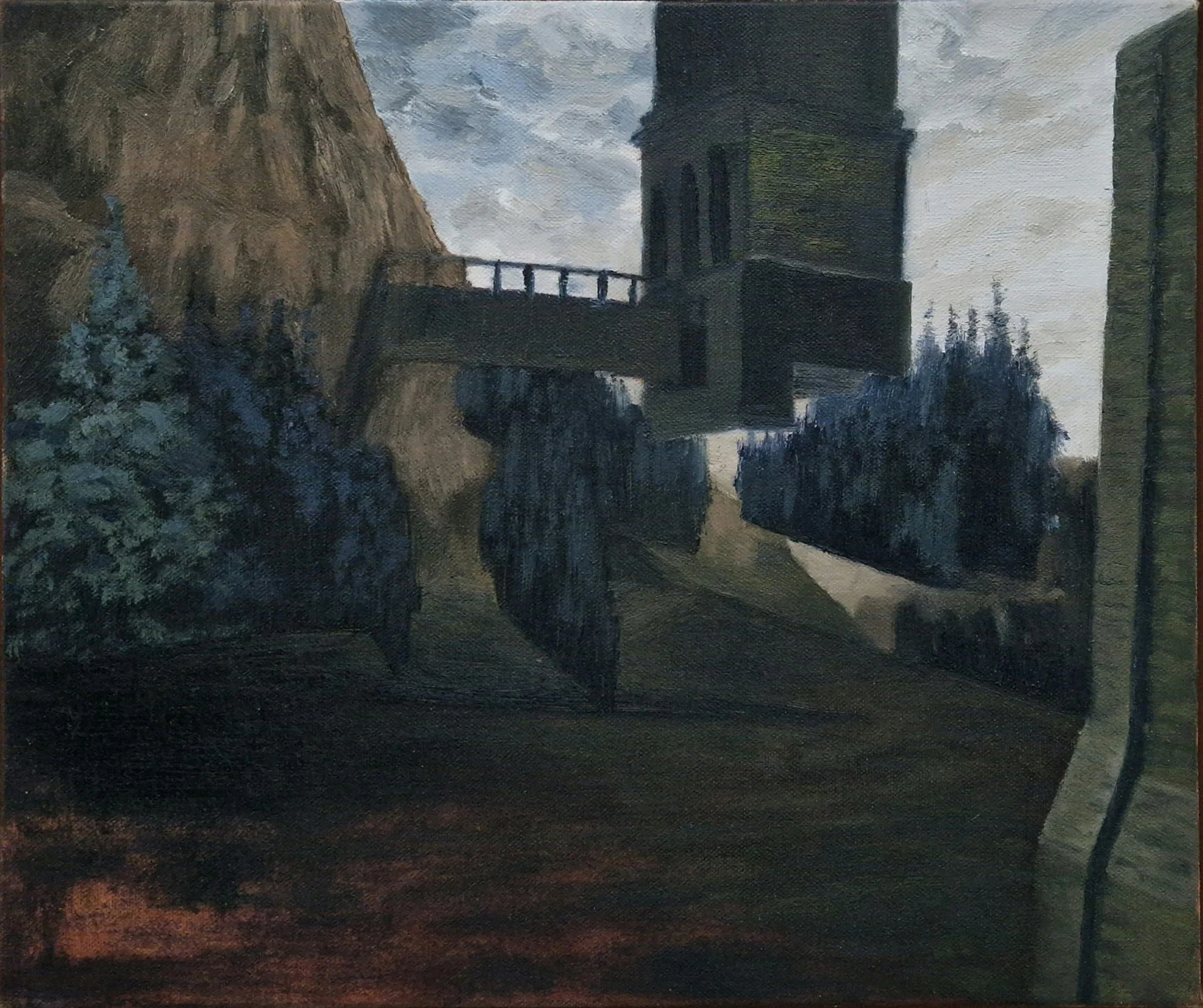 Priory, 2024, oil on canvas, 39 x 33cm