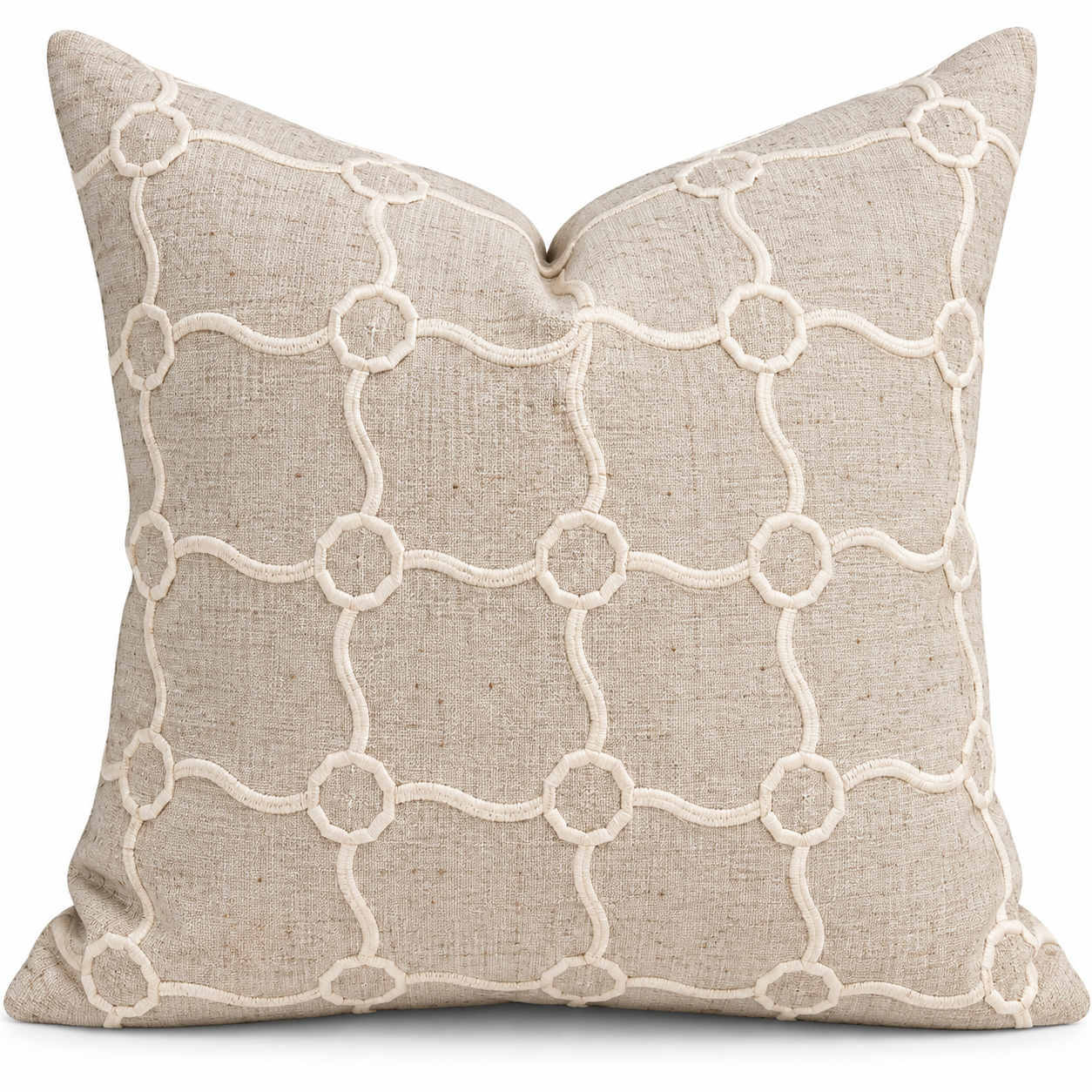 cocoa desiree No. 012 Ivory Geometric throw pillow.png