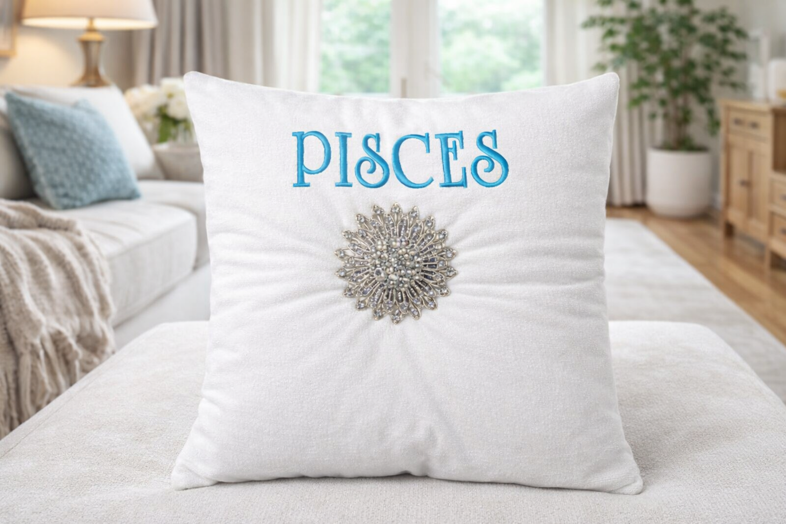 Pisces Zodiac Pillow