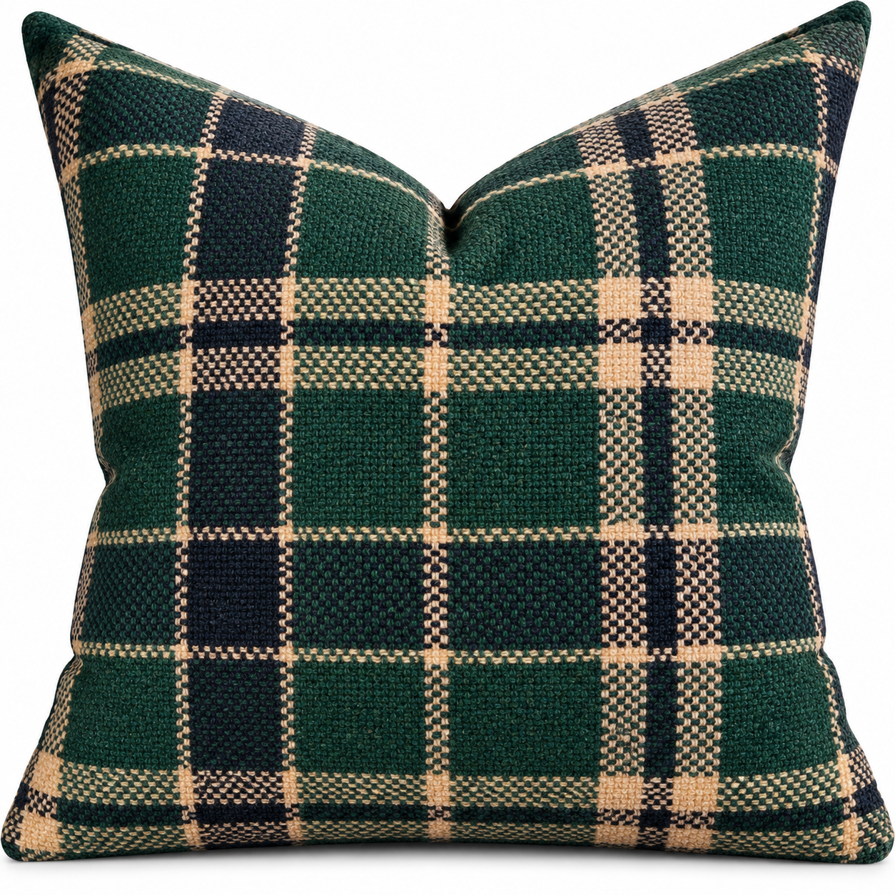 cocoa desiree No. 030 Forest Green Plaid throw pillow.png