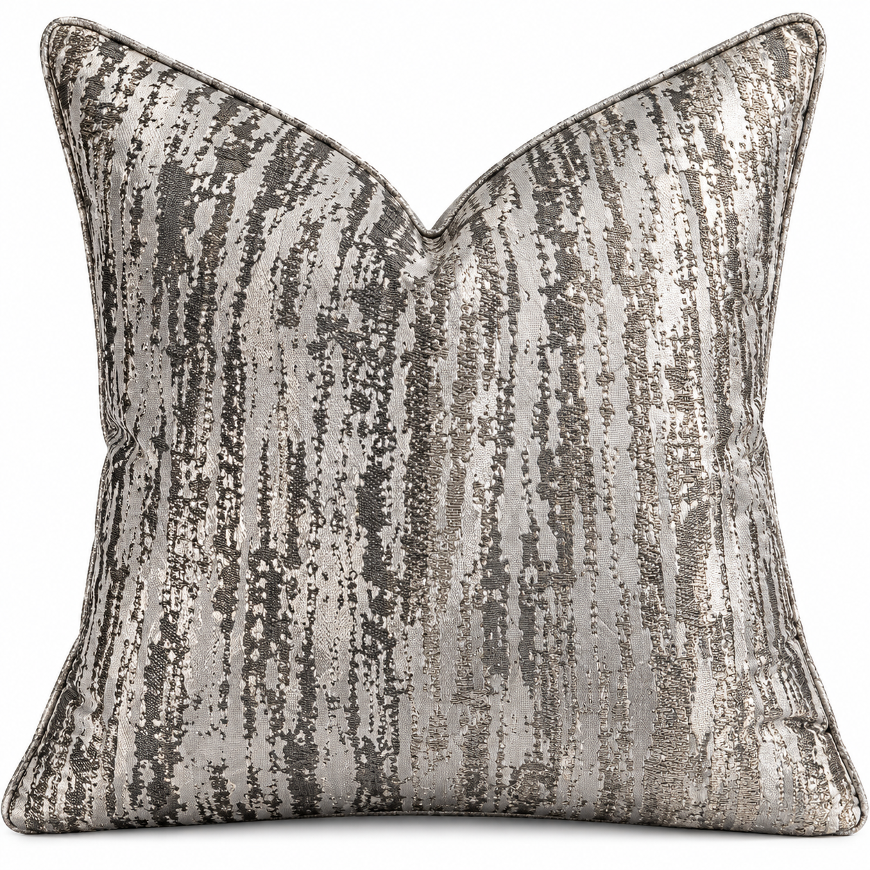 cocoa desiree No. 028 Silver Abstract throw pillow.png