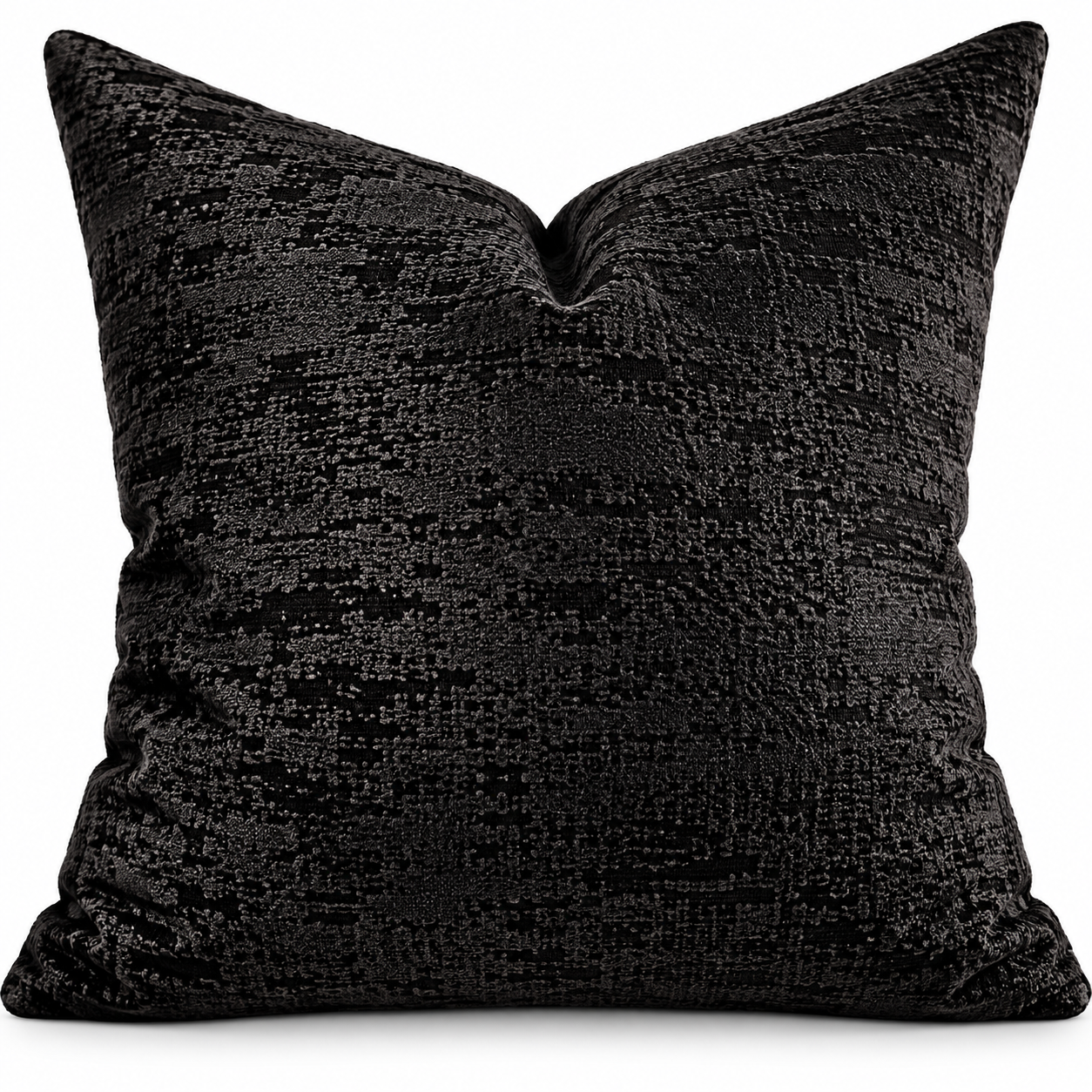 cocoa desiree No. 019 Black Textured throw pillow.png