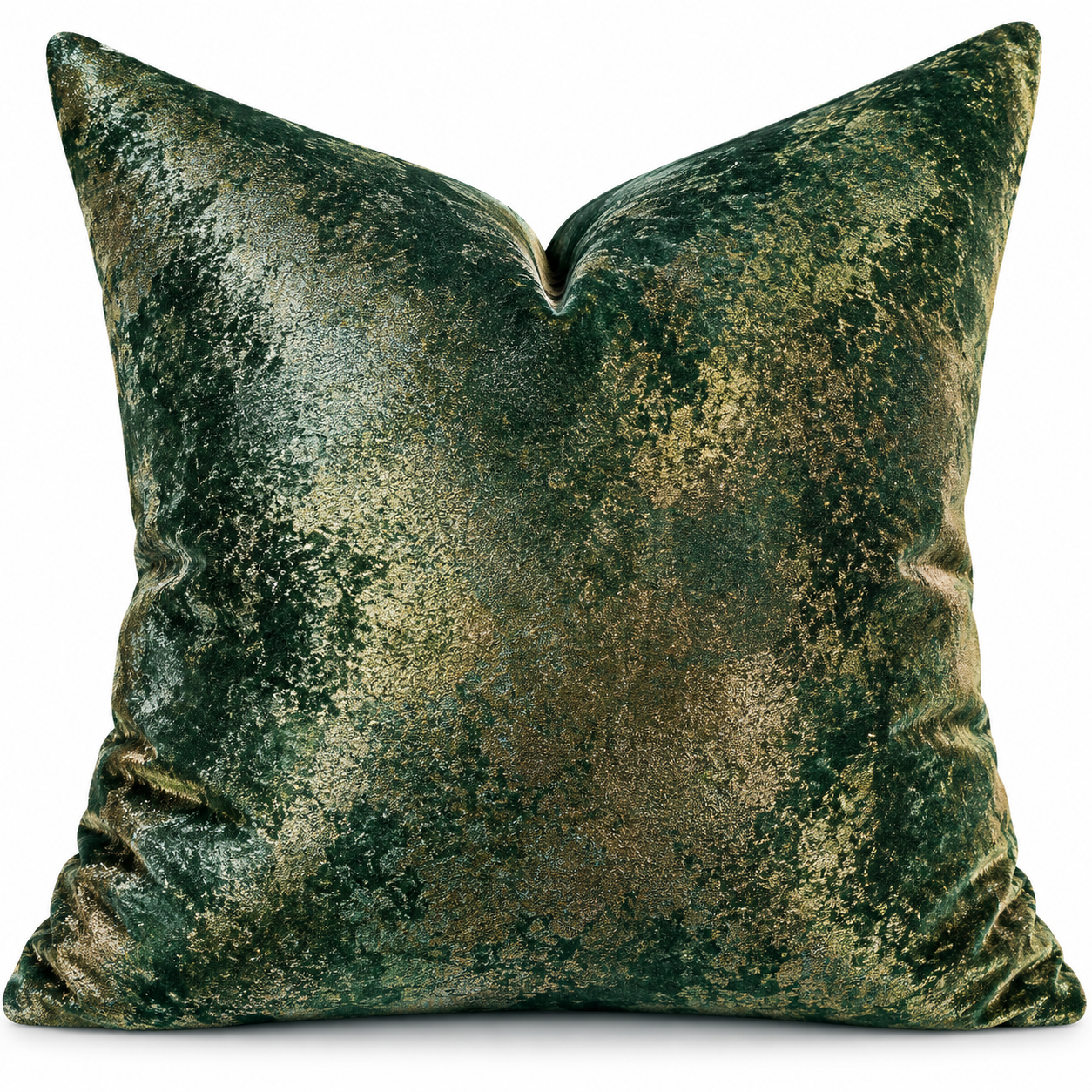 cocoa desiree No. 011 Emerald and Gold throw pillow.png