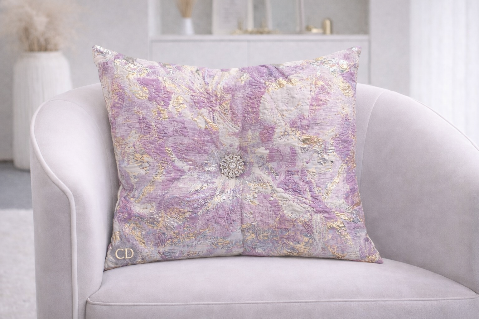 SHERLYNE - A SEAT RESERVED 
A custom-designed statement piece created in the client's favorite colors to bring presence and refinement to the workspace. 
This piece is positioned in a designated space for conversation, presence, & pause inside a work