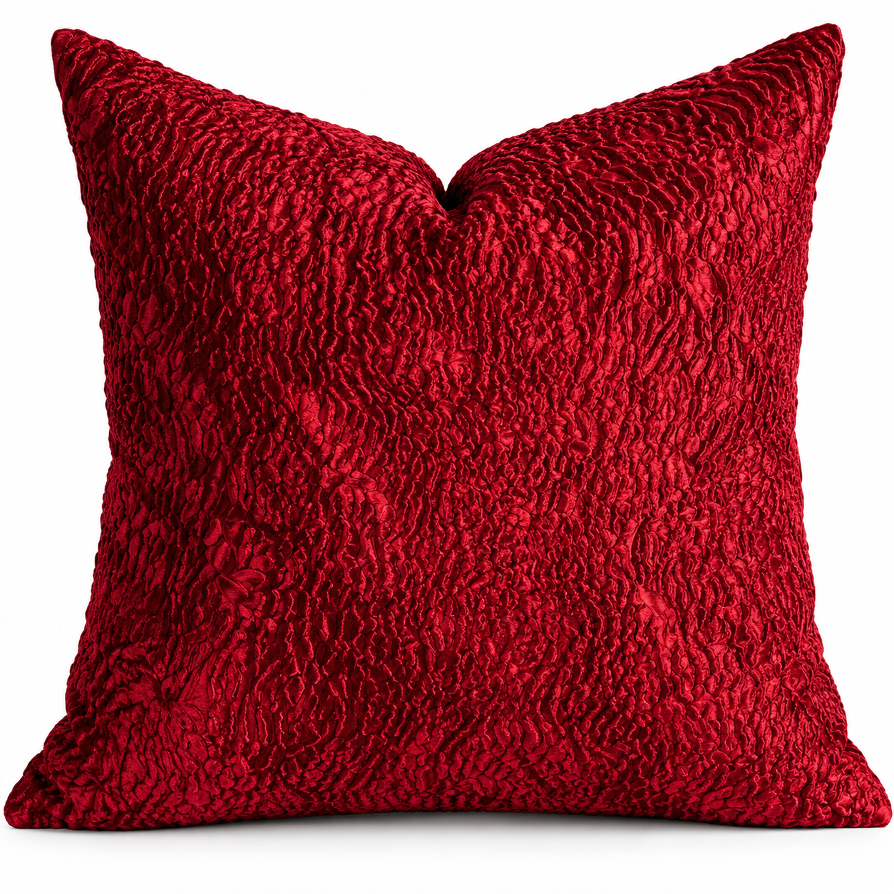 cocoa desiree No. 006 Ruby Red Textured throw pillow.png