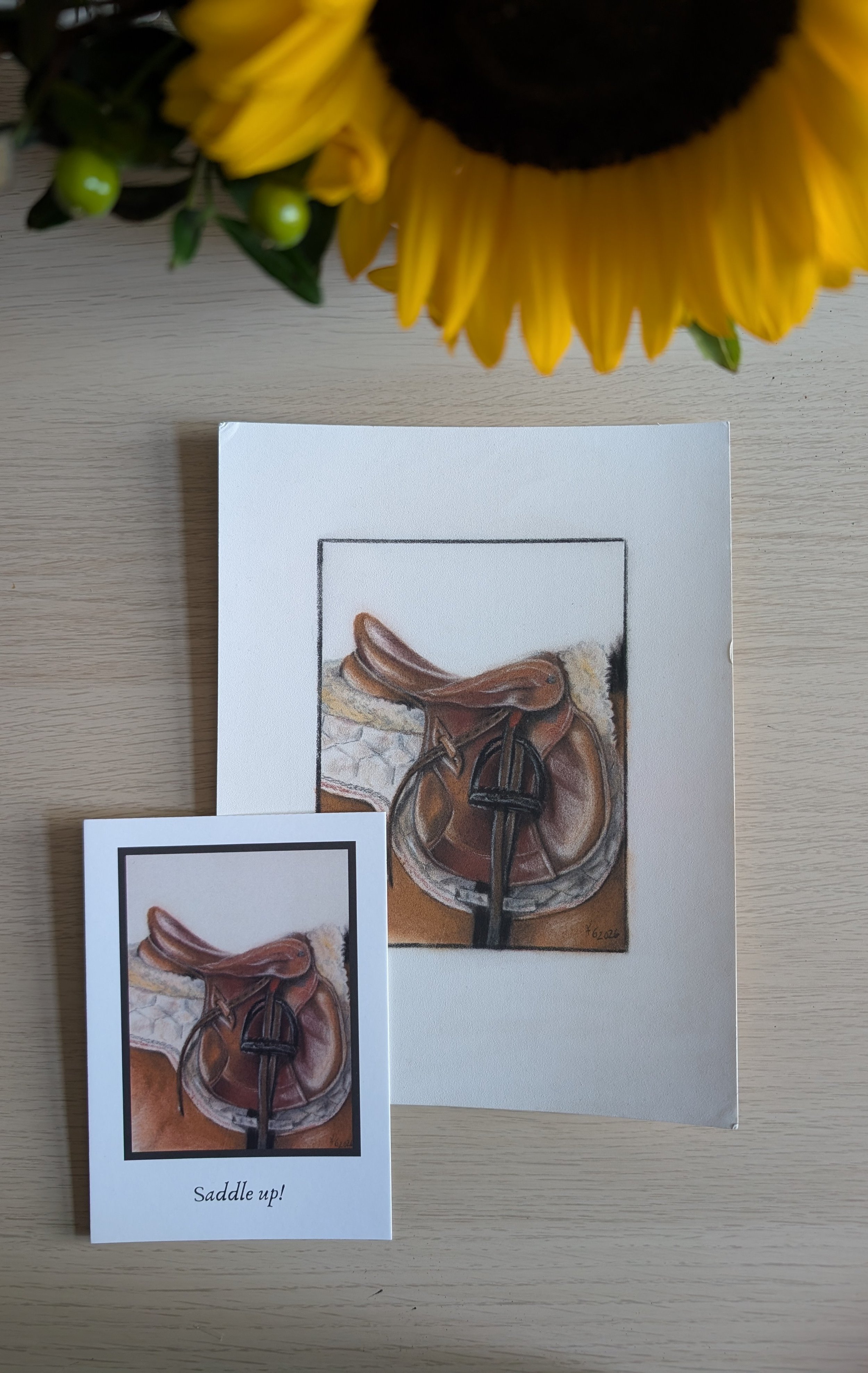 Sattel Postkarte mit Original.jpg