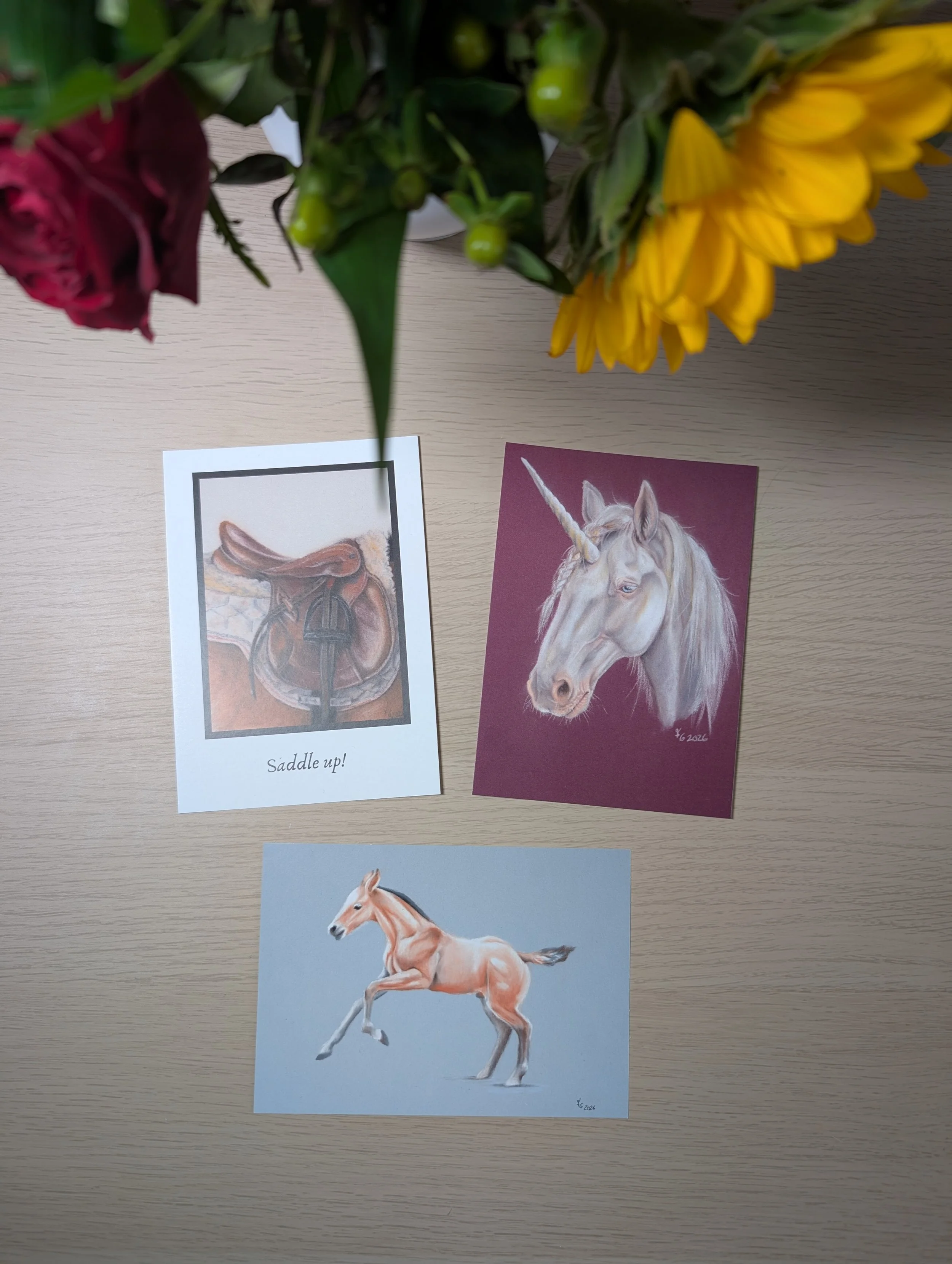 Magie und Pferdemädchen Ästhetik für dein Büro! Jetzt einzigartige Postkarten bestellen