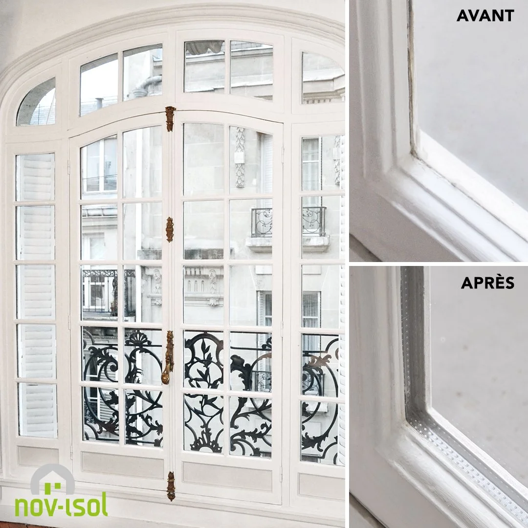 Au coeur du proc&eacute;d&eacute; Nov Isol, le remplacement d'un simple vitrage par un double vitrage, sans modifier l'aspect d'origine de la fen&ecirc;tre