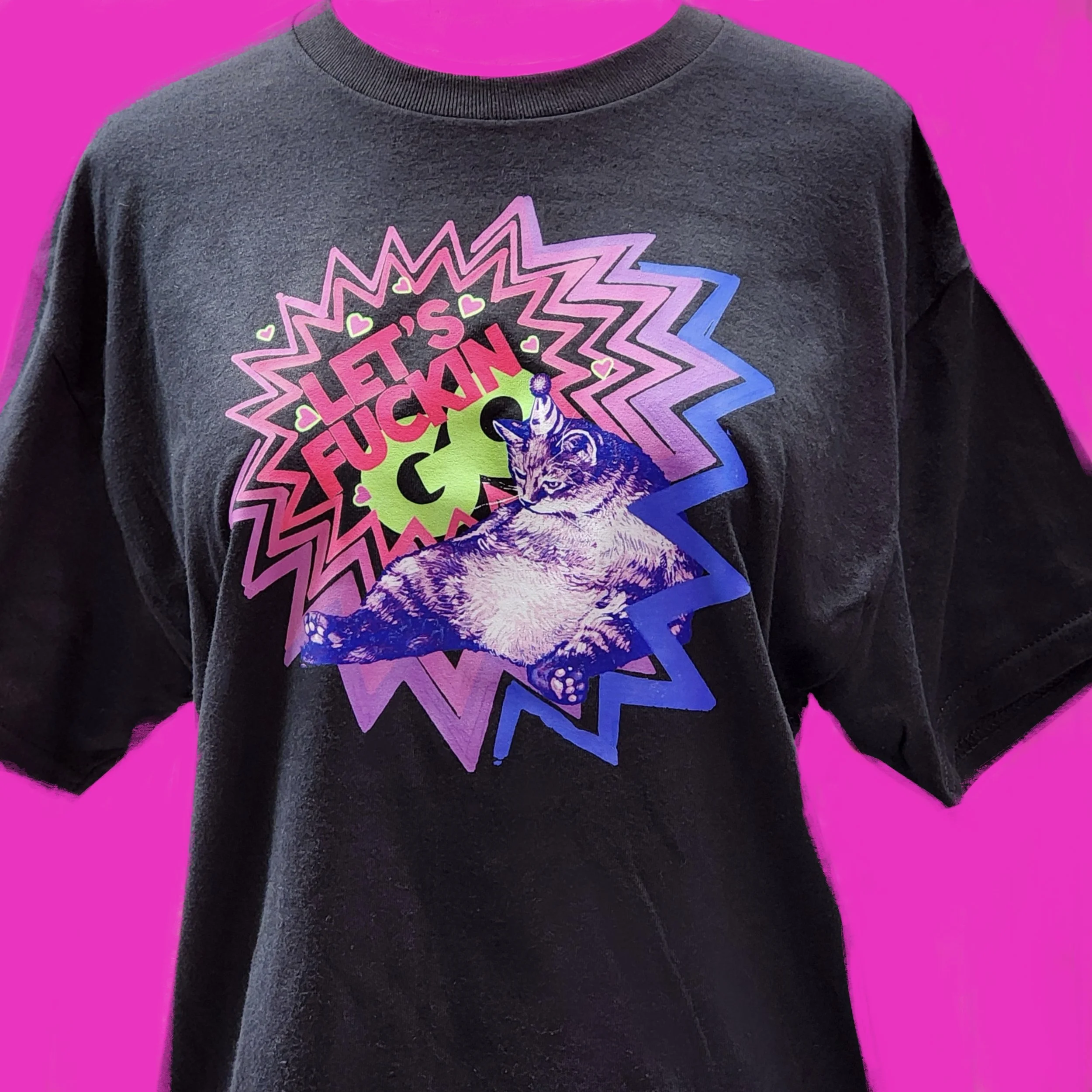 “LETS GO” *LE PETITE* BLACK T-SHIRT