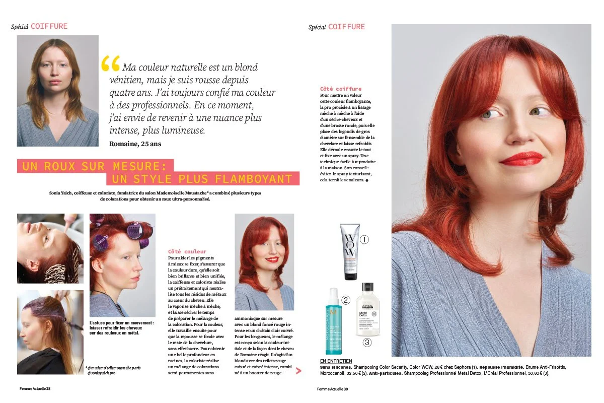 Studio et Agence iso 404 - Rodolphe Debyser - Photographe Rennes - Femme Actuelle Magazine - Dossier Spécial Beauté Cheveux avec L'Oréal