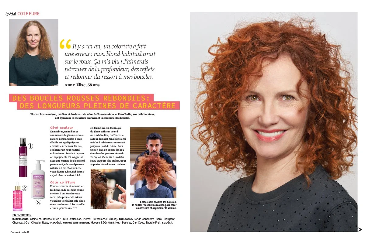 Studio et Agence iso 404 - Rodolphe Debyser - Photographe Rennes - Femme Actuelle Magazine - Dossier Spécial Beauté Cheveux avec L'Oréal