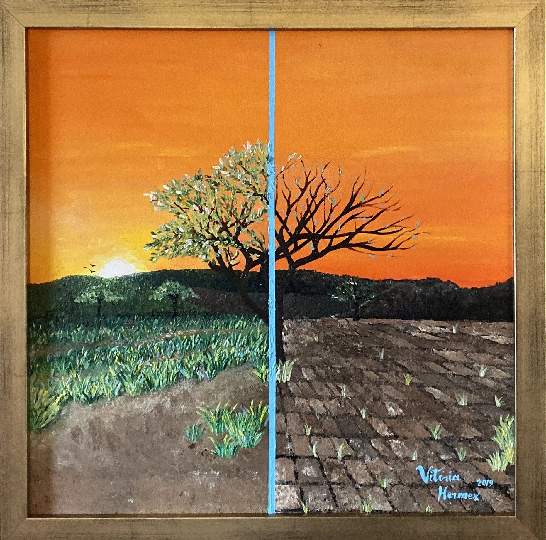 A LINHA DA ESPERANÇA: Diferença que a água faz
2019
Acrílico sobre tela
60x60