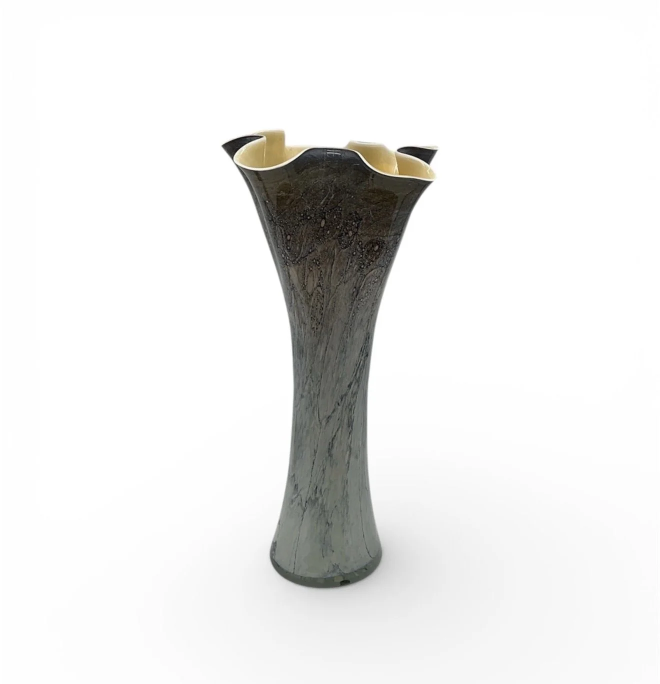 Art Nouveau- Metal Vase with Gilt Interior