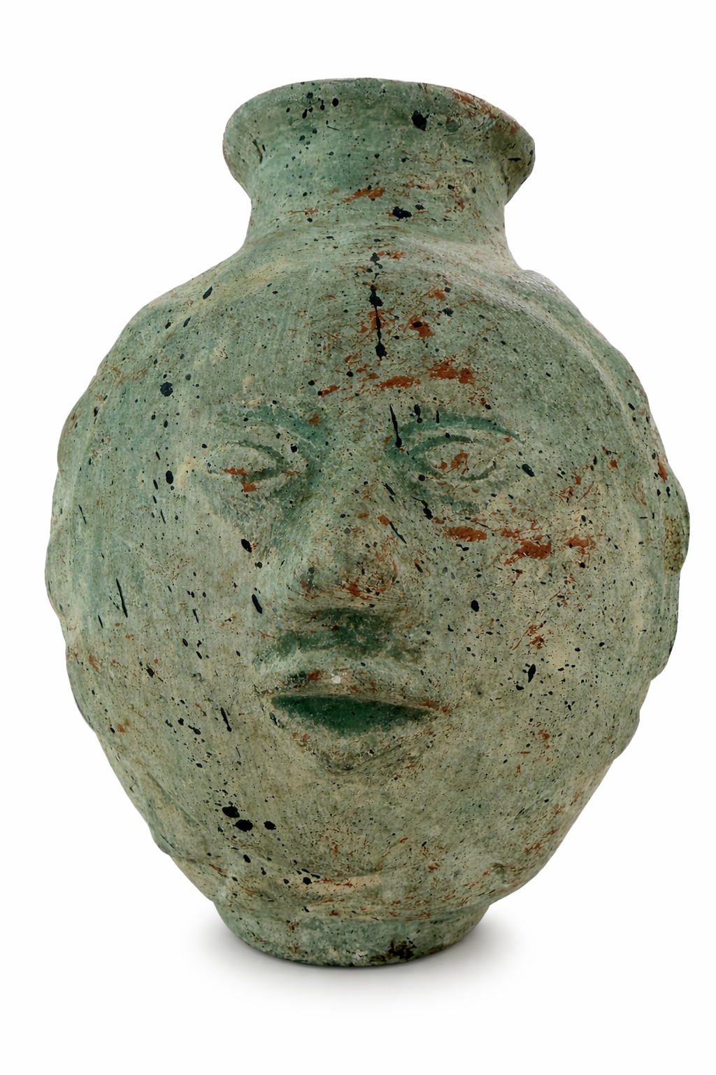 Sun and Moon Clay Vase