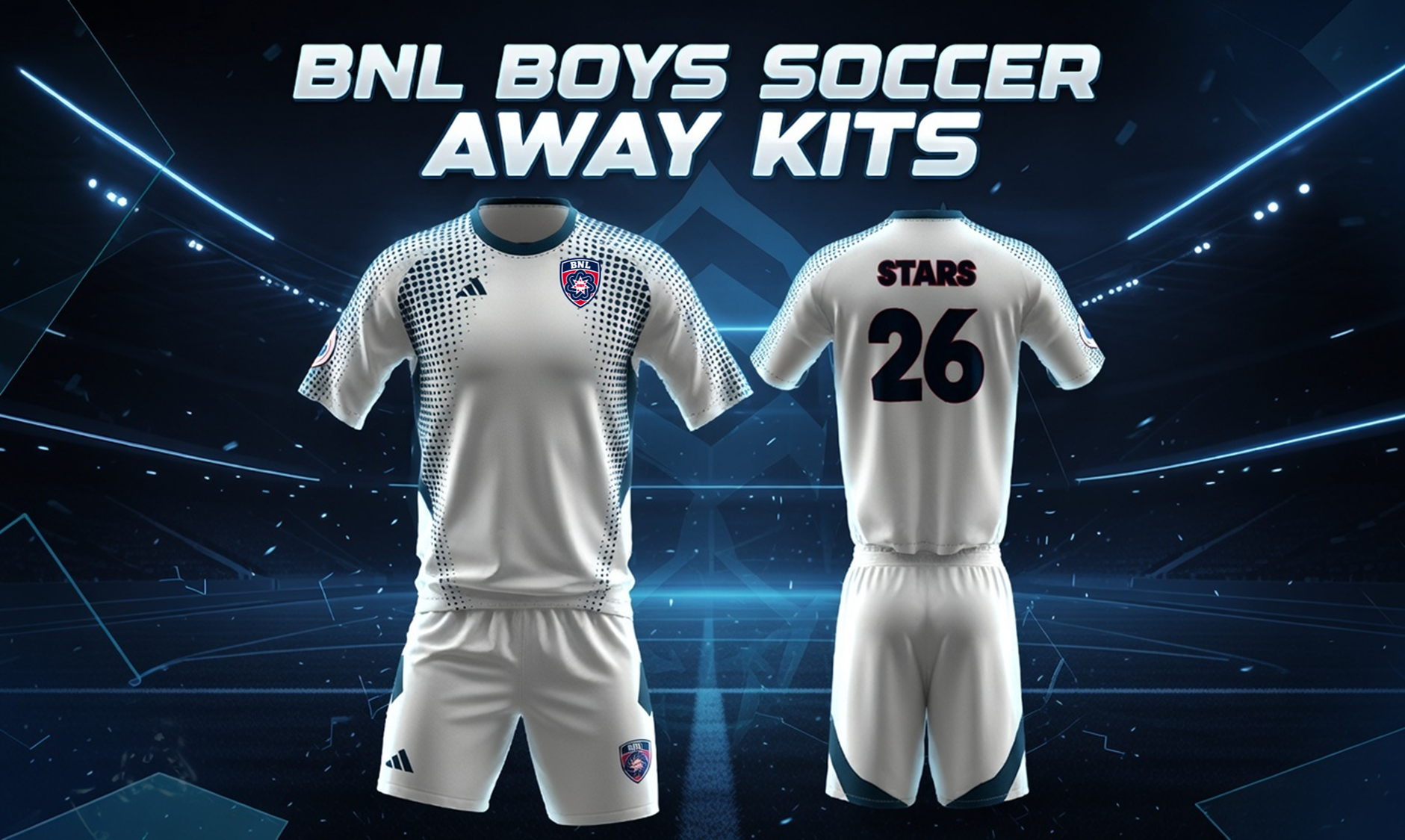 Authentic #40 BNL Stars 40th Season Away Jersey – Custom Adidas Crew Neck