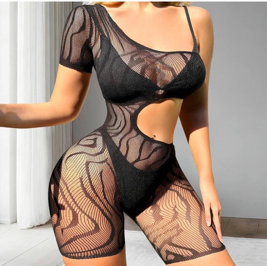 Mesh Cheetah Romper