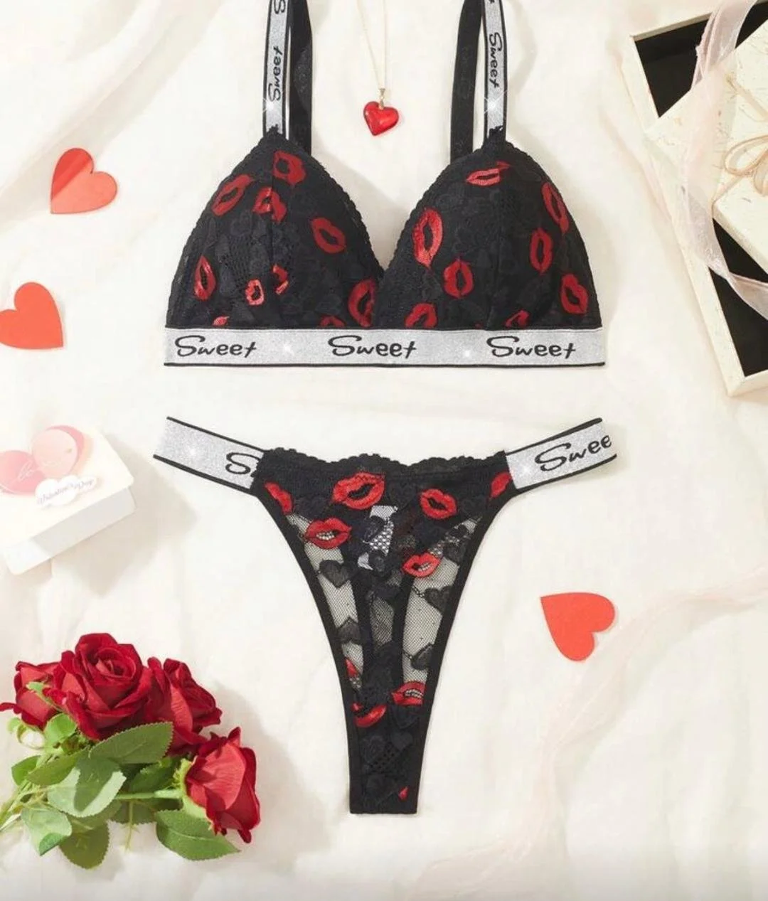 Seductive Elegance 2 Piece Bra and Thong Set