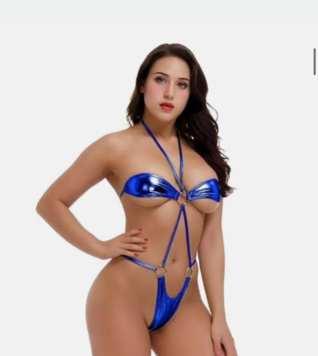 One Piece Metallic G-String Bikini