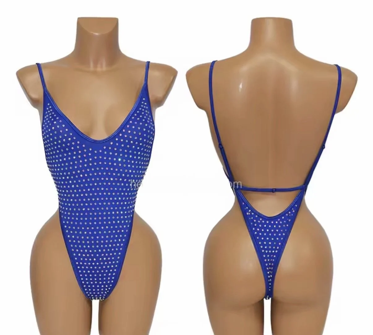 Alluring Crystal Studded One-Piece