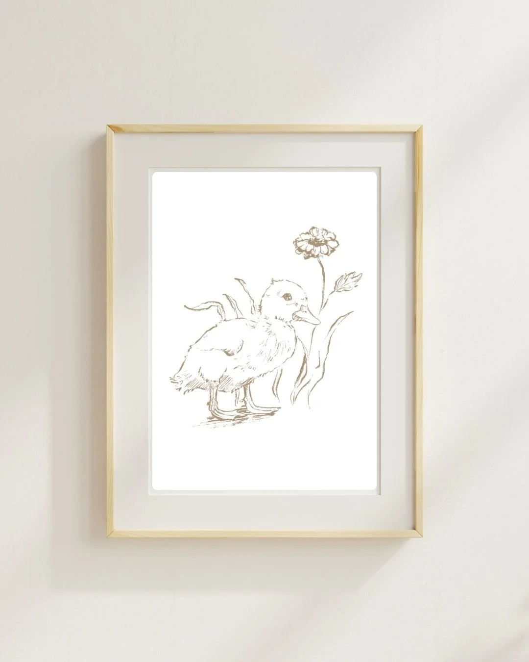 Duckling & Flower Print