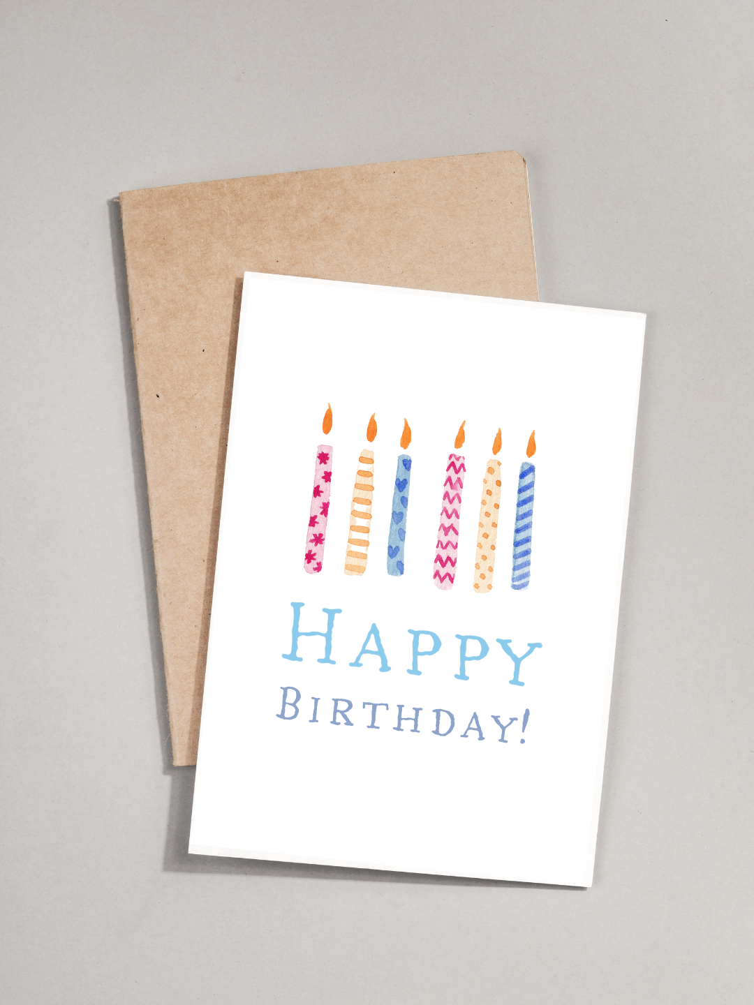 Happy Birthday Candles - Greeting Card