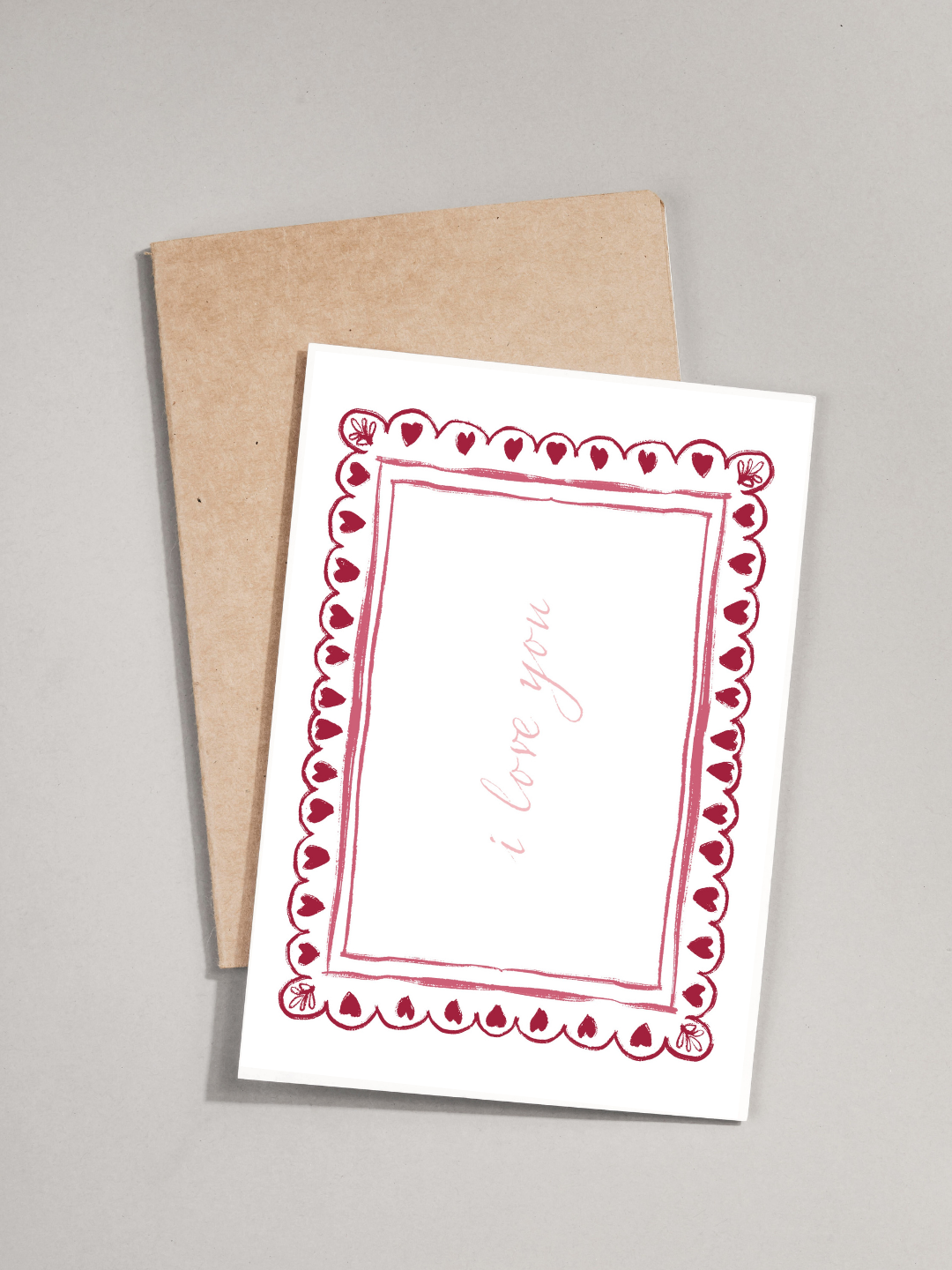 I Love You Ruffle - Greeting Card