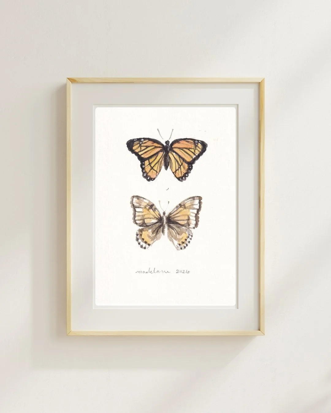 Orange Georgia Butterflies Print