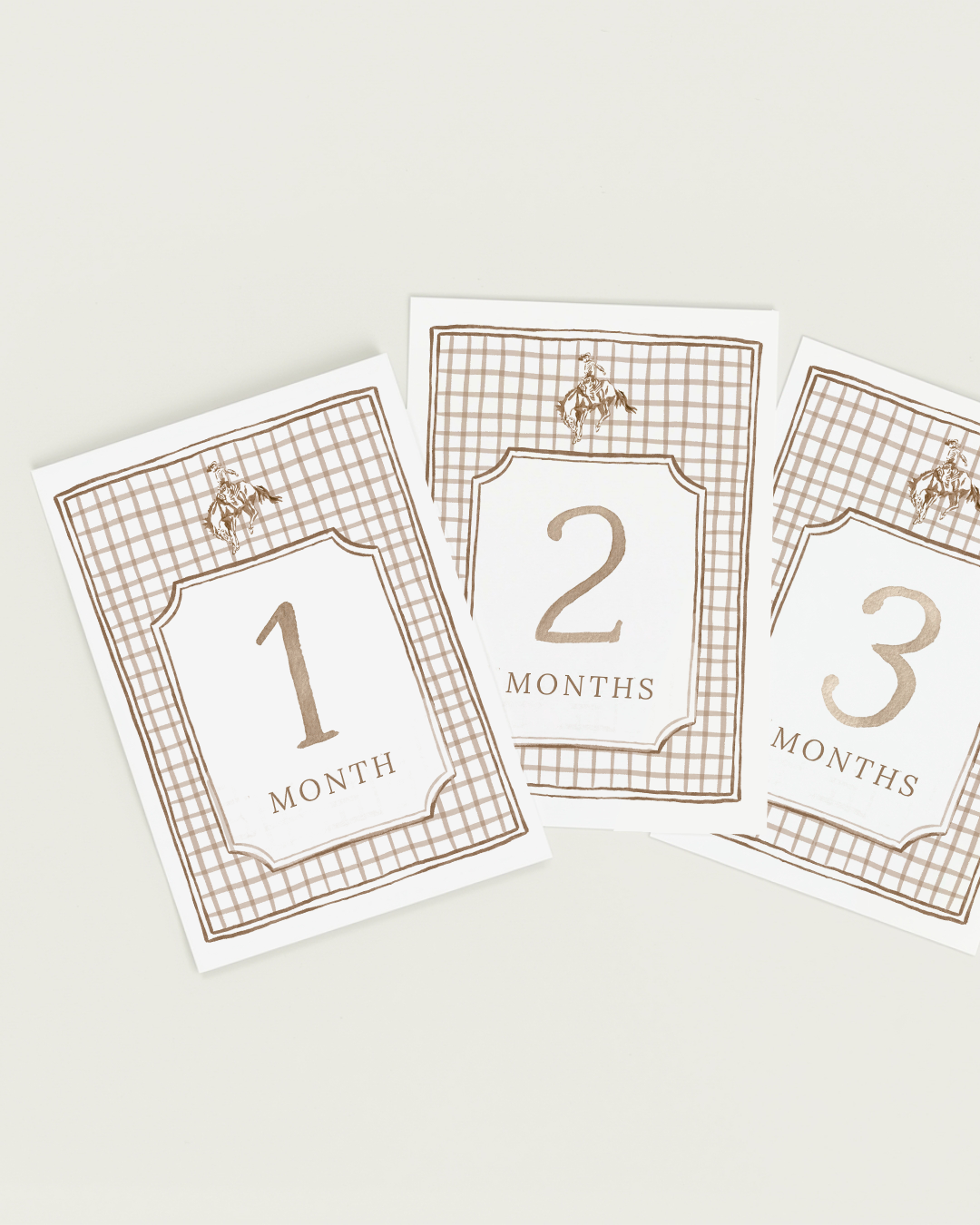 Cowboy 12 Month Milestone Cards