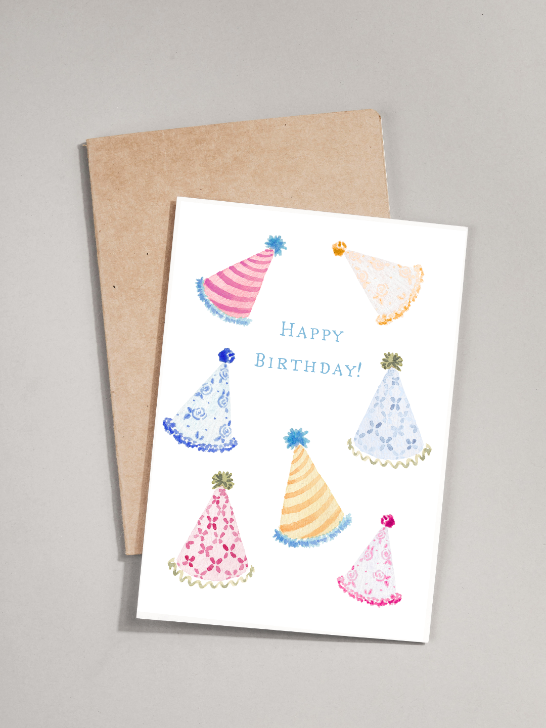 Happy Birthday Party Hats - Greeting Card