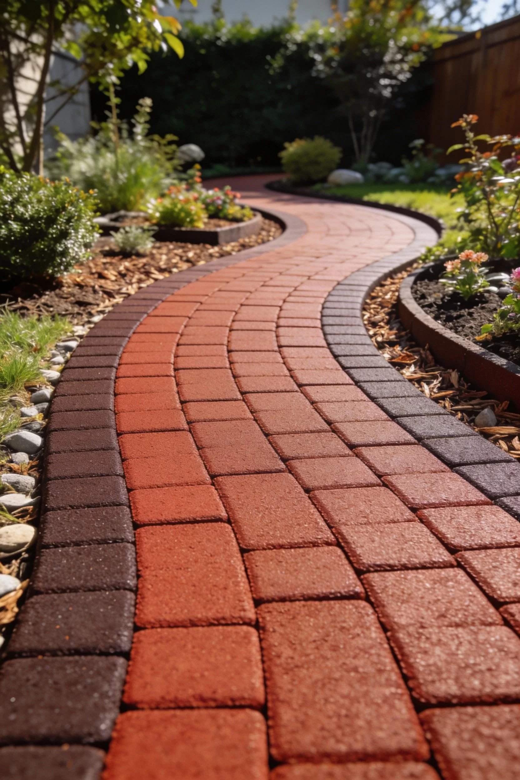 Rubber pavers for garden walkways and horse barns Alberta Canada