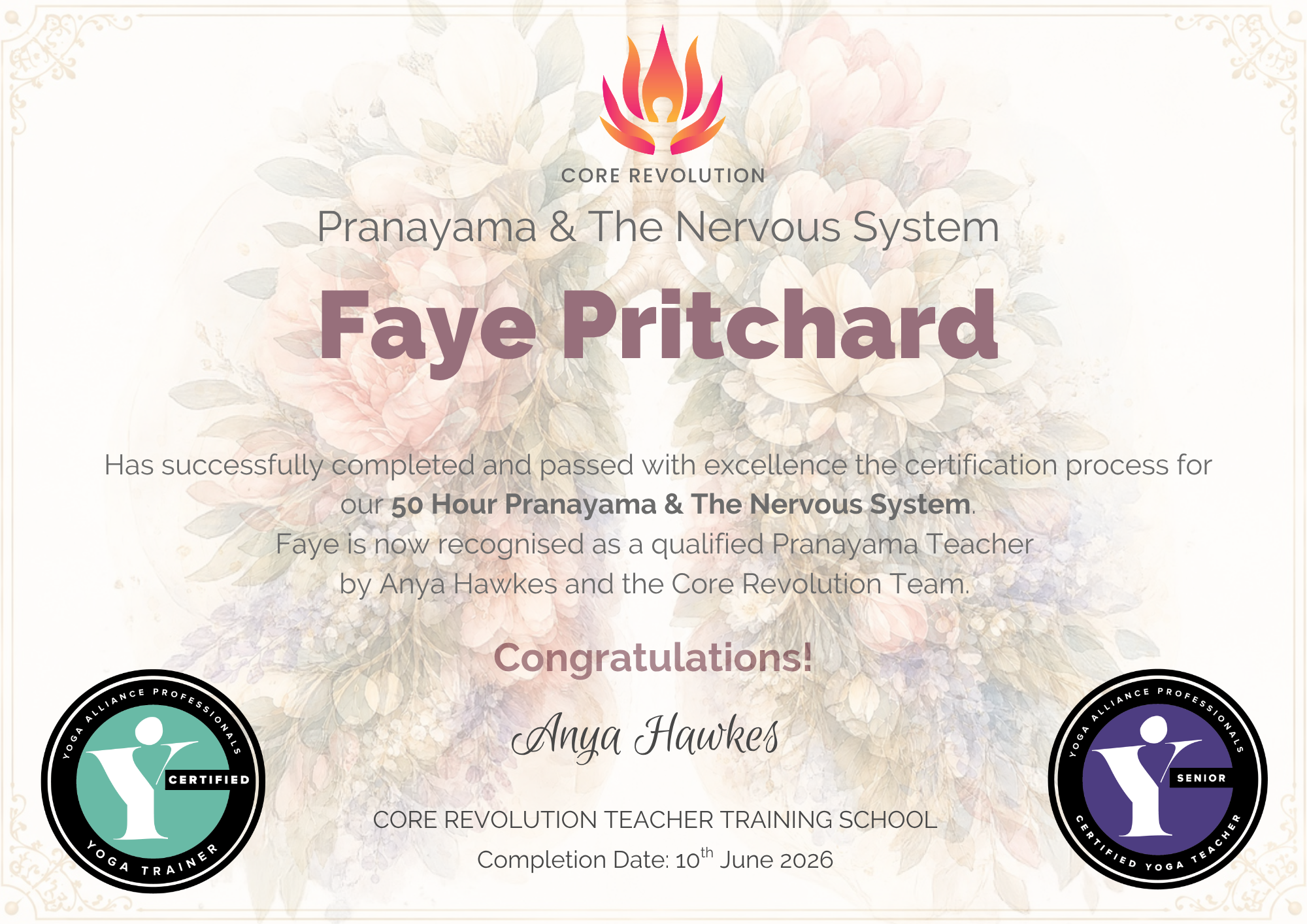My Pranayama and Nervous System certification