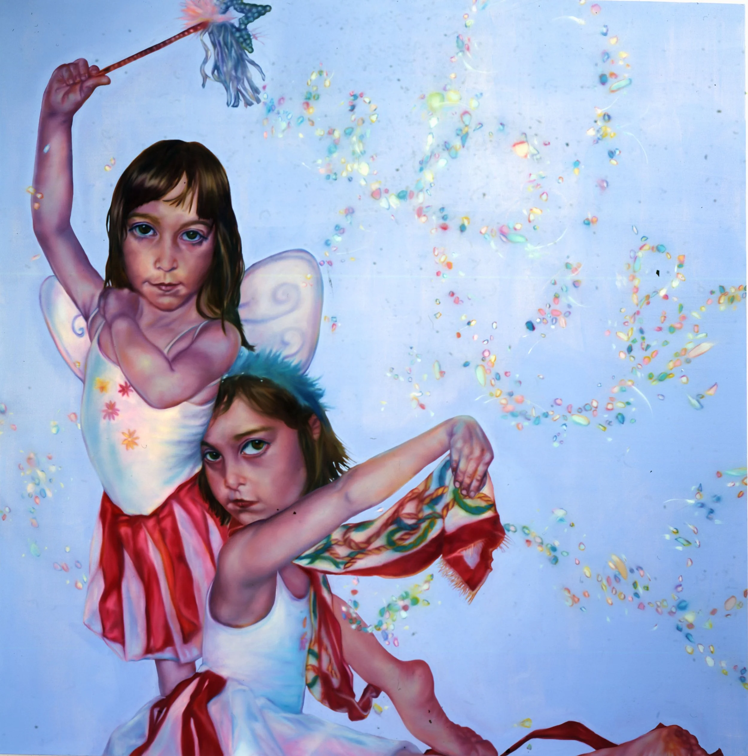 Secret Fairies, 
2003,
oil on canvas,
244cm x 244cm