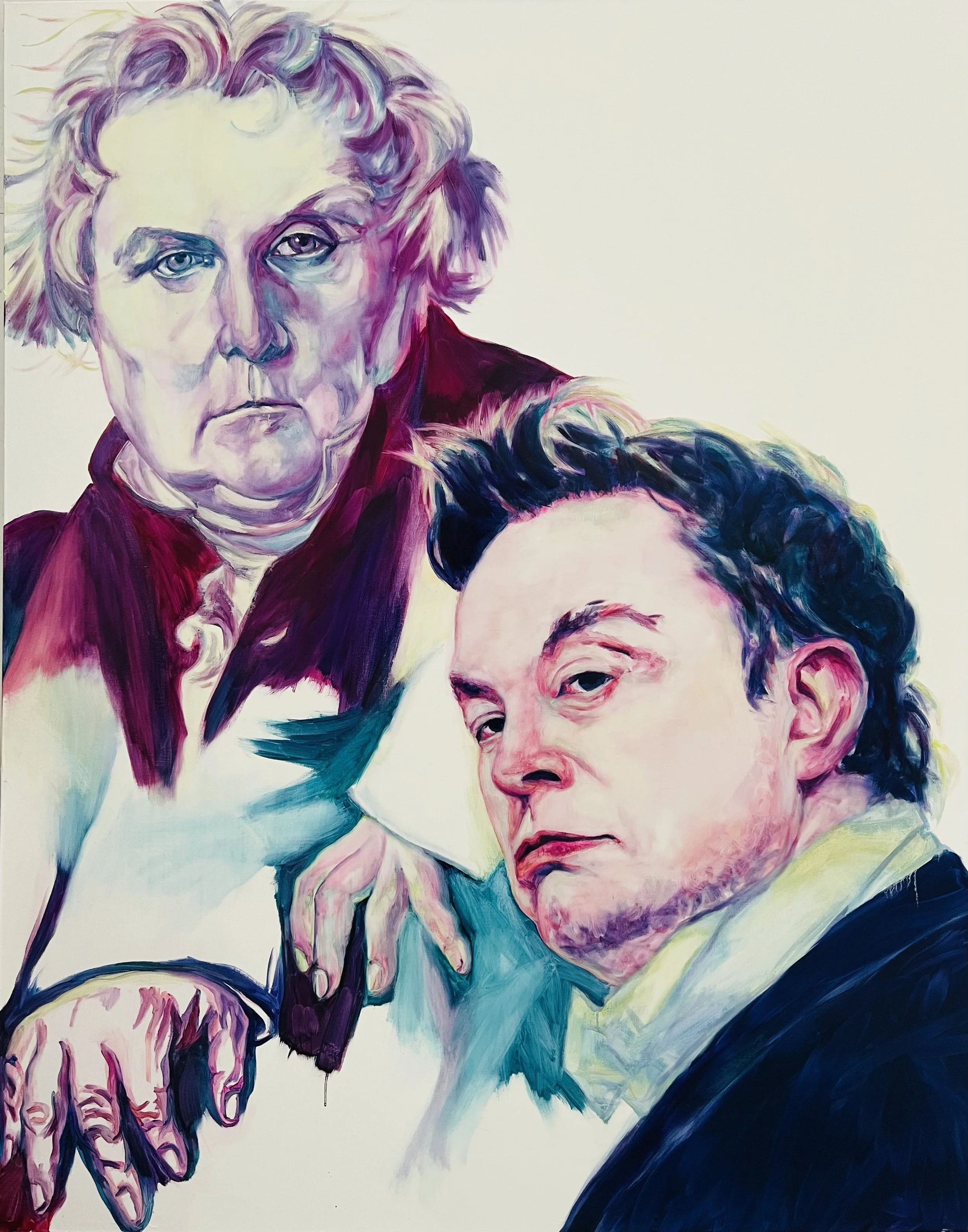 Twister,
2025,
oil on canvas, 
212cm by 153cm