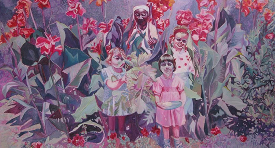 Painted Flowers I,
2008,
oil on canvas,
198cm x 366cm
