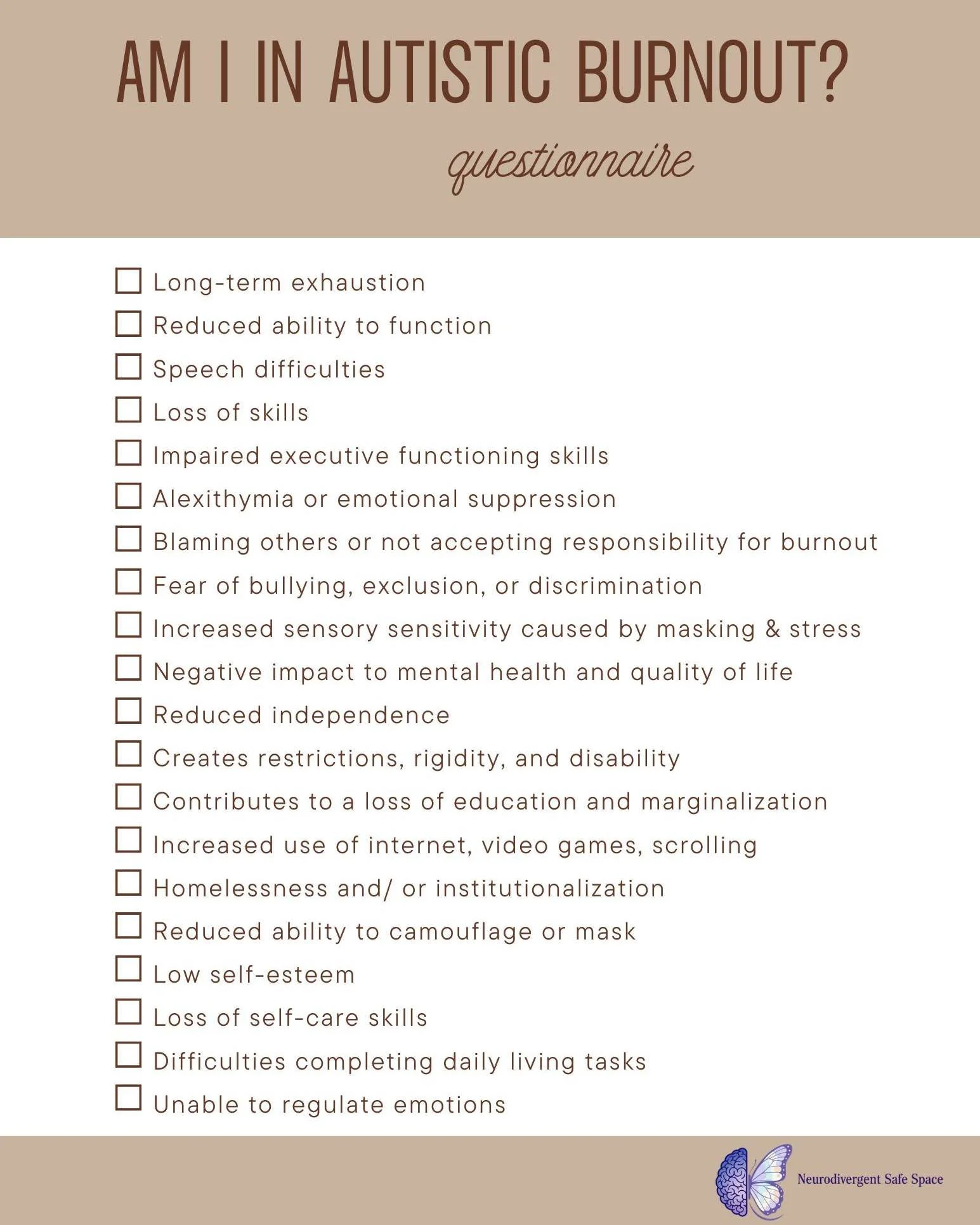 Wellness Wednesday is a little Autism Lesson with Ali:

Autistics do experience burnout severely and different than others' experiences of  burnout. Autistic burnout is pervasive and it can result in medical, mental health, and relational challenges.