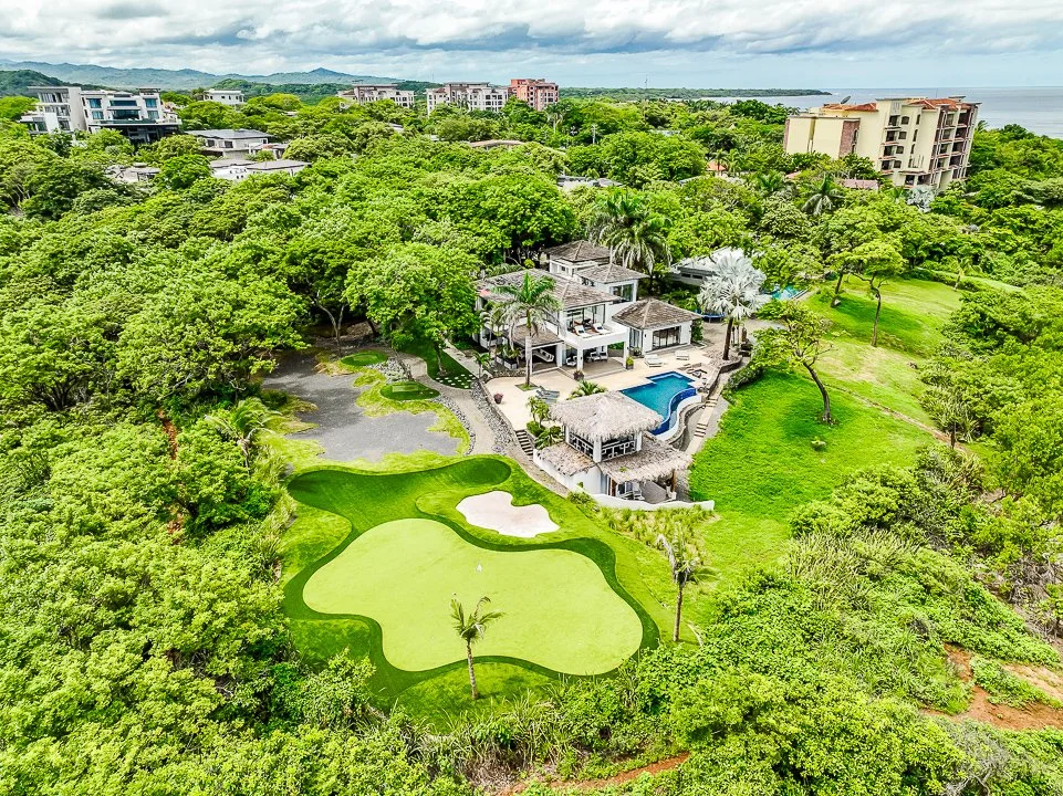 Luxury Synthetic Turf Lawn Peninsula Papagayo Estate.