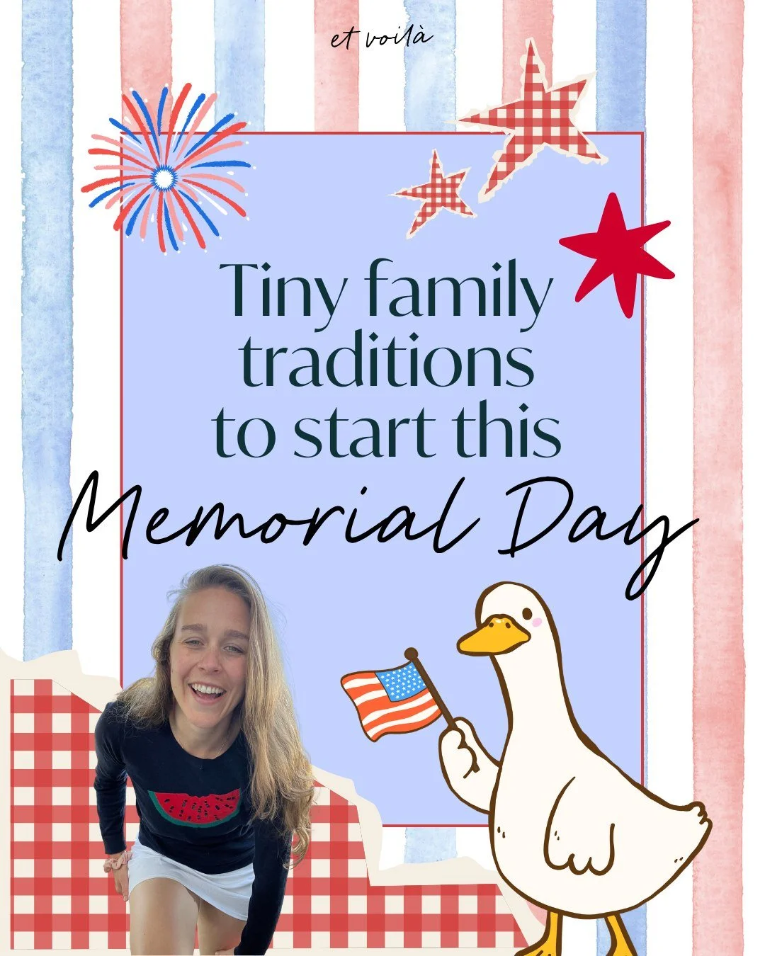 &ldquo;Tiny&rdquo; traditions can have the biggest impact 🇺🇸❤️ all five of these are super easy to start this Memorial Day - pick your favorite(s), and start building your family&rsquo;s memories!
.
You can:
- go on a wagon walk or bike ride after 