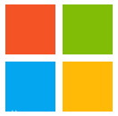 Four colored squares arranged in a 2x2 grid: orange, green, blue, and yellow.