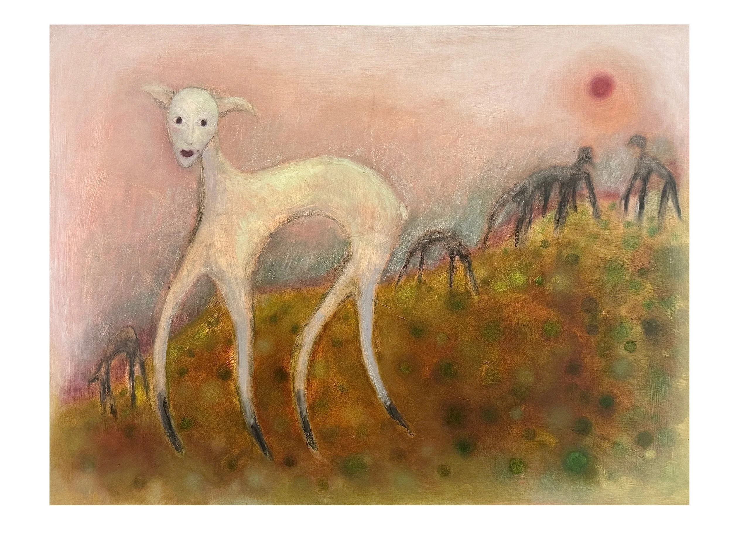 "Maybe it isn't me" (2026) 16x24 Oil, Pastel, Charcoal, Wooden Panel