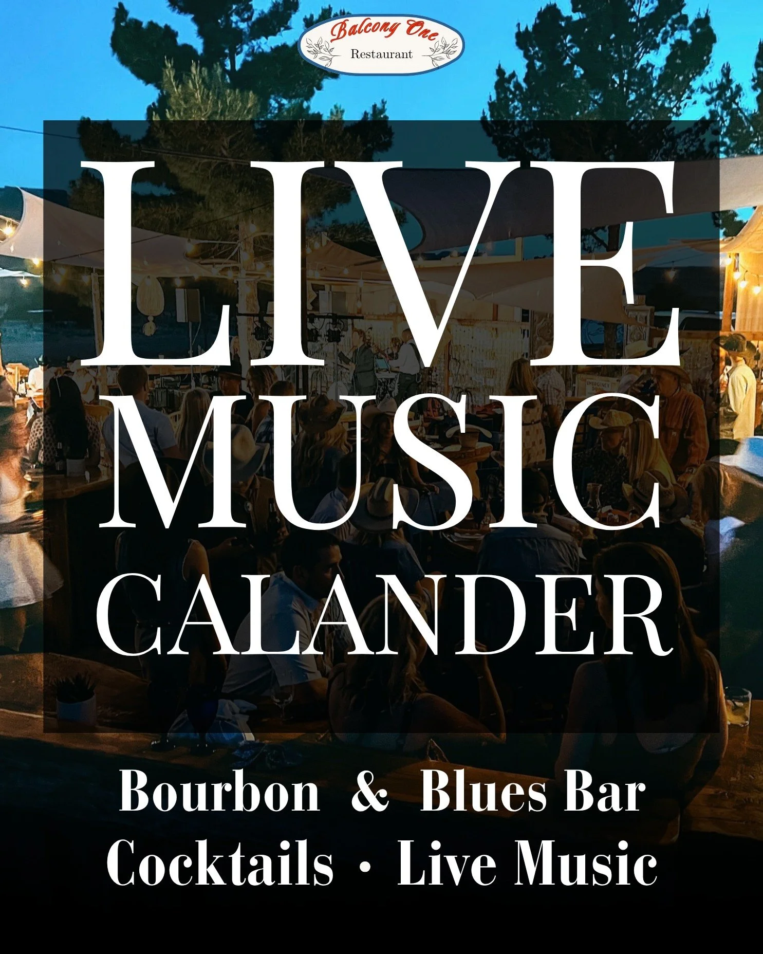 &rsquo;Tis the season for live music at Balcony One&rsquo;s Bourbon &amp; Blues Bar. Keep up to date with our events on "Our Happenings" page on our website. 

Join us for handcrafted cocktails, memorable nights, and a rotating lineup of ta