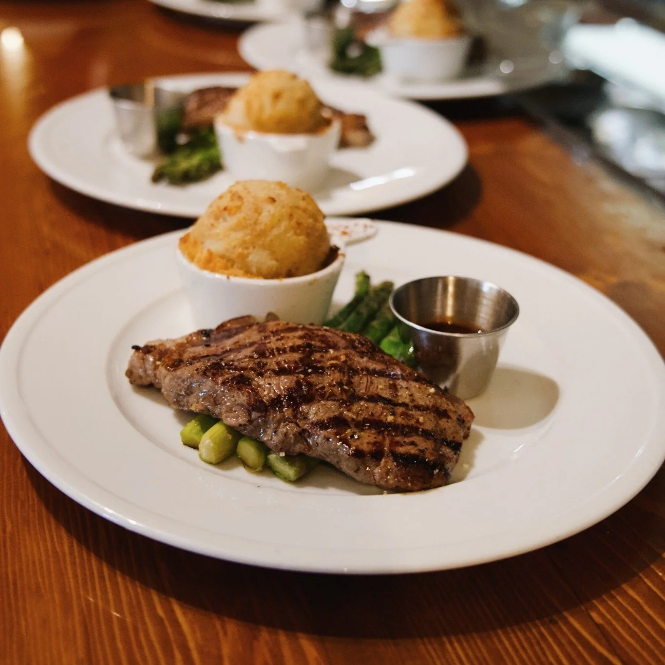 Not all steaks are created equal.

We source premium cuts with one standard in mind: if it&rsquo;s not exceptional, it doesn&rsquo;t make the plate. Rich marbling, clean flavor, and a finish that speaks for itself. 

Perfectly flame grilled and elega