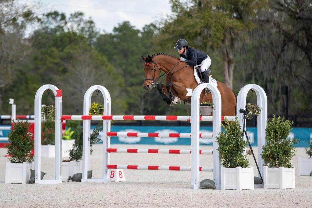 Bryn Sadler riding Catch the Dollar in the $500,000 Grand Prix at HITS Ocala, Florida