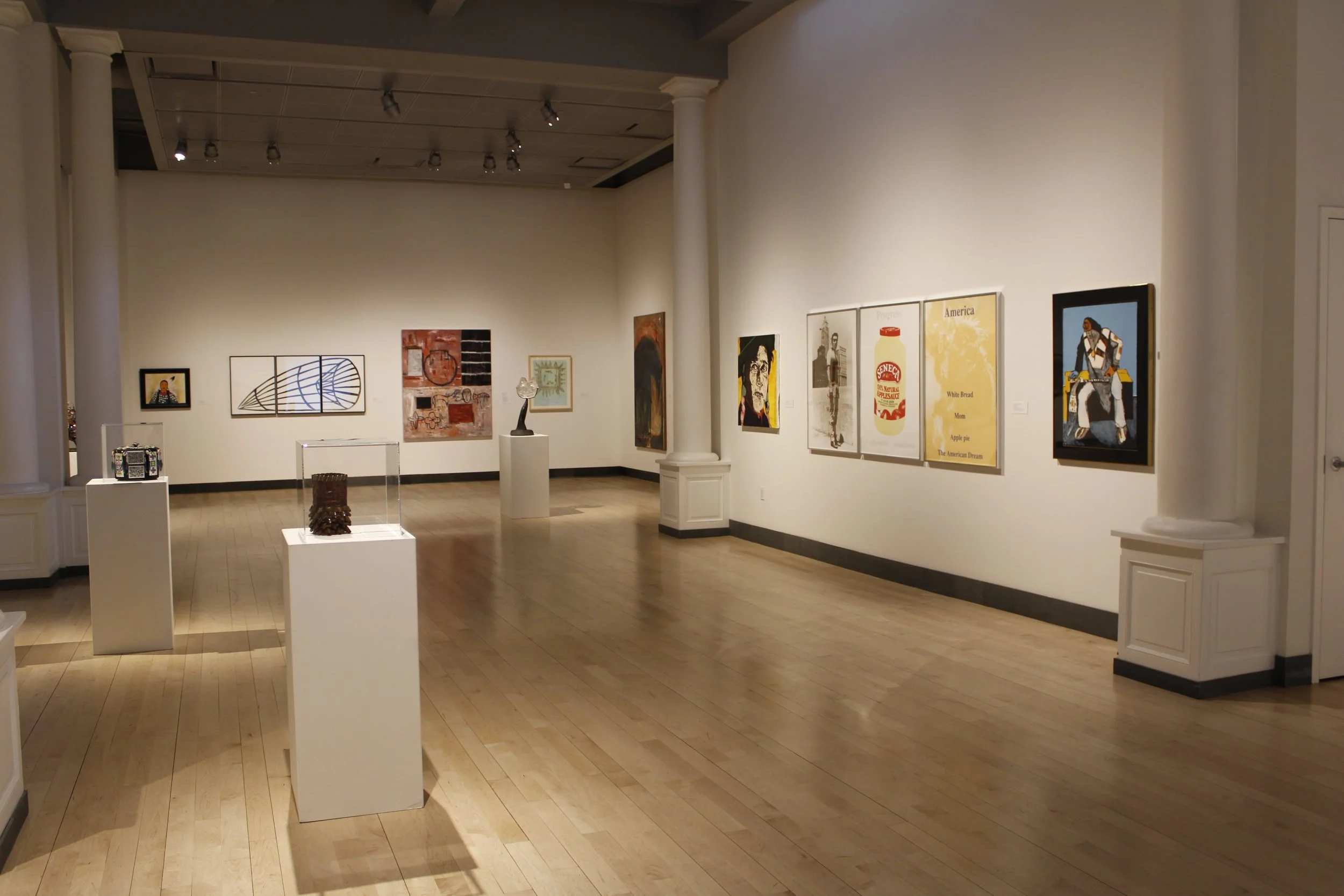 Gallery view of the Good Relations: Contemporary Native Artists in the MAM Collection Exhibition.