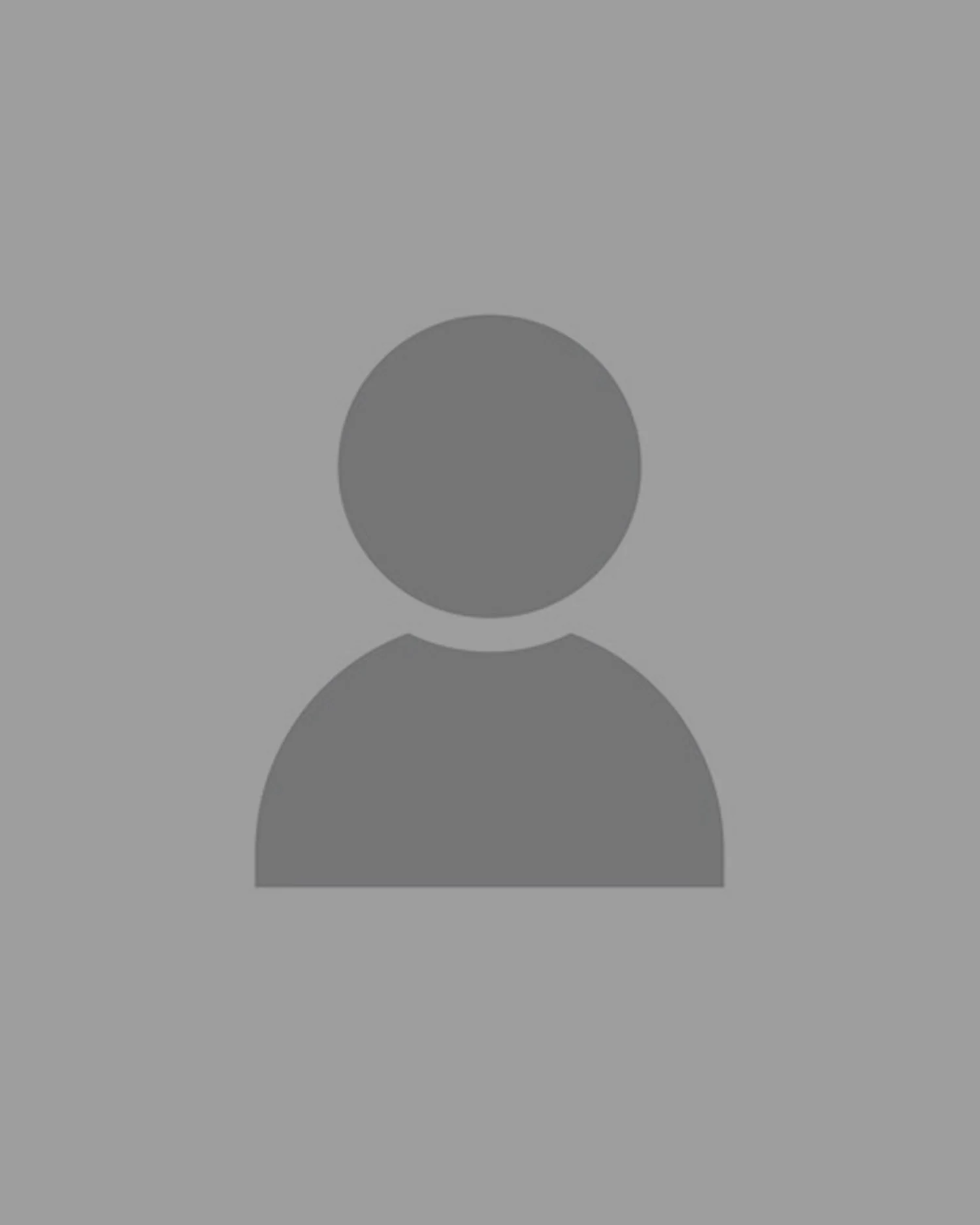 A gray silhouette of a person, typical placeholder for a profile picture.