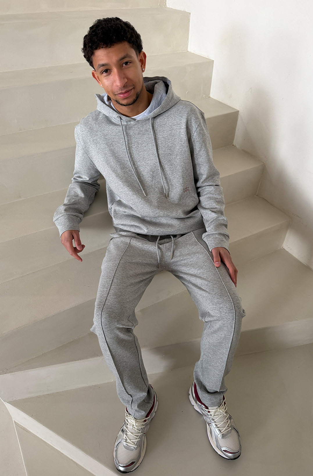 Foundations - Cotton Rich Hoodie - Grey Marl