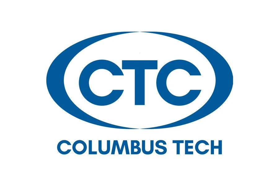 Logo of Columbus Tech with the letters CTC inside an oval and the words 'Columbus Tech' below in blue.