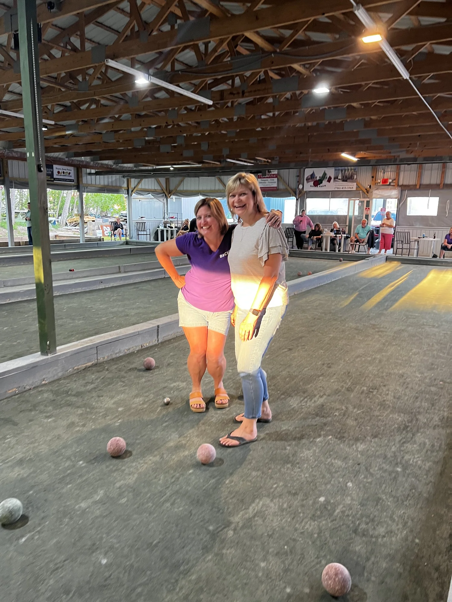 Guests playing bocce on a Free Bocce Friday at Short Street