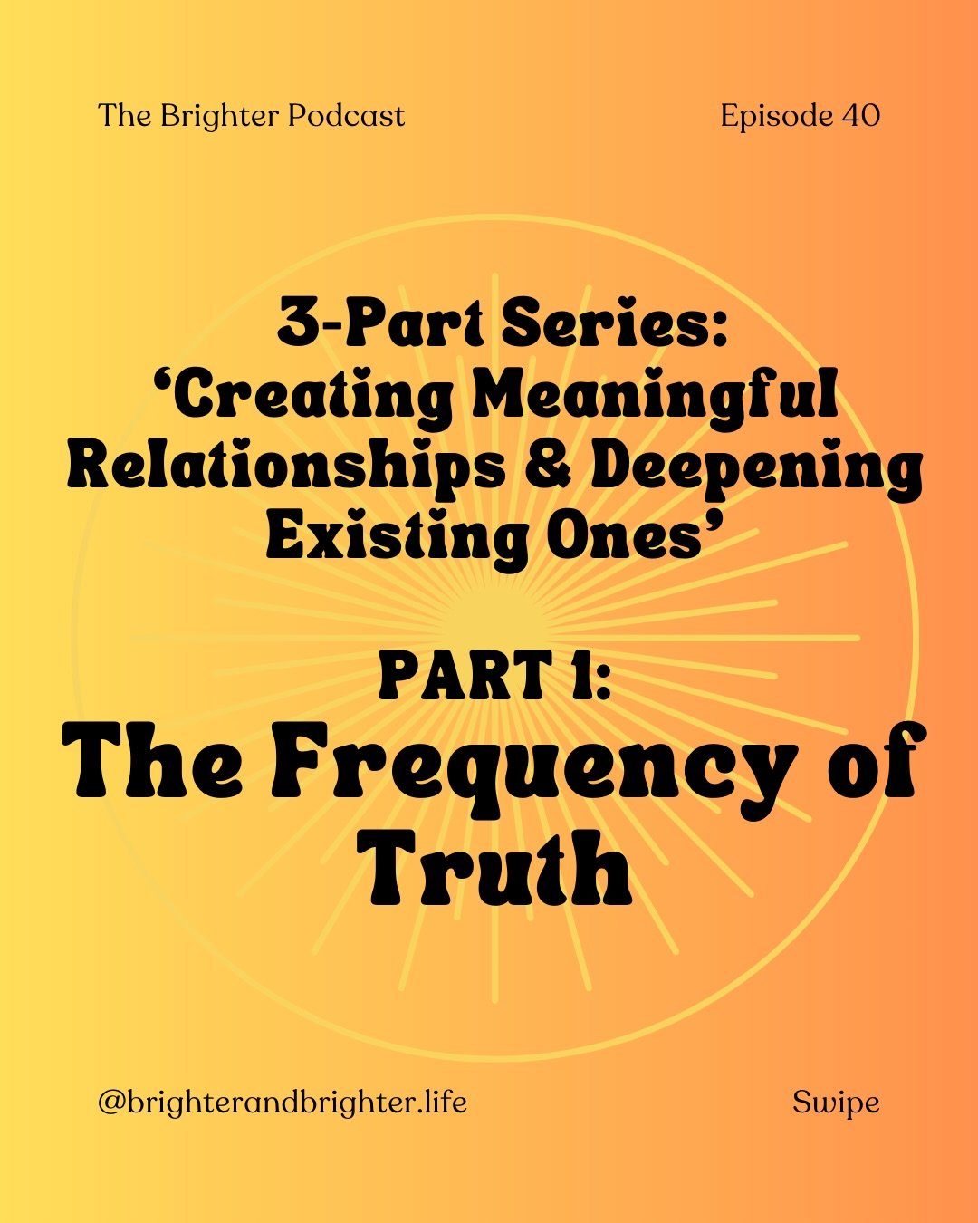 Truth bomb alert! 💥 
Deep relationships are beautiful.
So why are they sometimes so freakin hard to maintain?

Part 1 of our 3-part relationship series spotlights the role of truth&hellip;
Join us as we get real.

Episode 40 &mdash; Creating Meaning